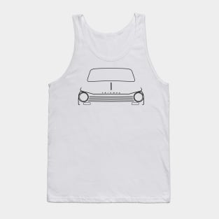 Triumph Herald 13/60 classic 1960s British car black outline graphic Tank Top